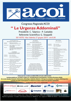 Scarica la Brochure &ldquo;Le Urgenze Addominali