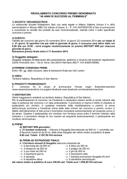 Leggi il regolamento per saperne di pi&ugrave;