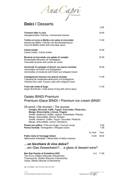 Dolci / Desserts - Anacapri