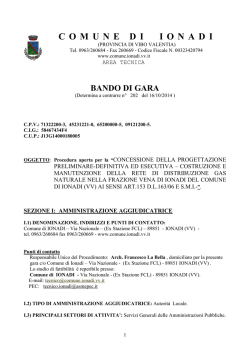 Scarica bando - Comune di Ionadi