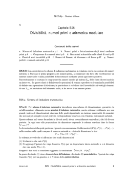 Divisibilit`a, numeri primi e aritmetica modulare - CNR
