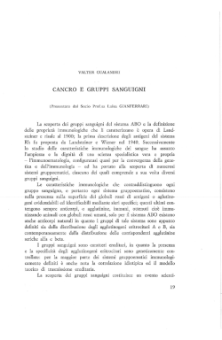 CANCRO E GRUPPI SANGUIGNI