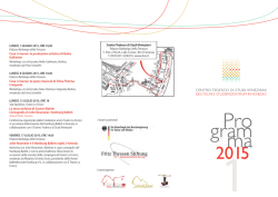 Programma - Deutsches Studienzentrum in Venedig