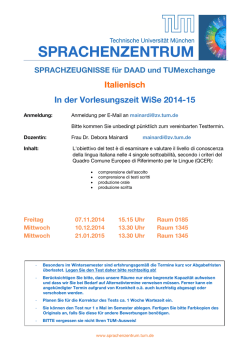 Italienisch - Sprachenzentrum TUM