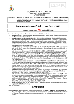 Scarica la Determina Ufficio Tecnico n. 194/2014