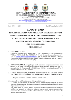 Bando gara Adeguamento Sismico