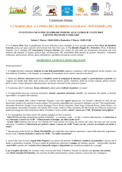 Comunicato fiera BN 2014 - Istituto Comprensivo Pacinotti