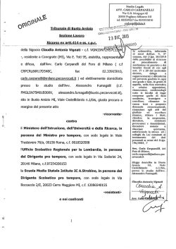 deila Signora Claudia Antonia Vignati - c.f. VGNCDN7DÎH 7C1