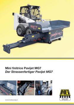 Mini finitrice Pavijet MG7 Der Strassenfertiger Pavijet MG7