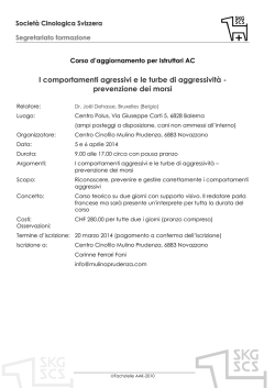 I comportamenti agressivi e le turbe di aggressivit&agrave;