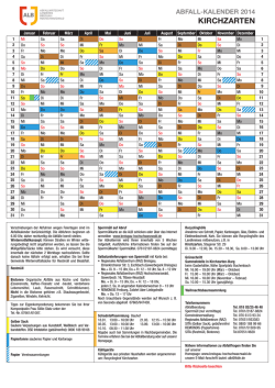 Abfall-Kalender 2014 - Gemeinde Kirchzarten