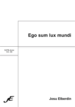 Ego sum lux mundi.mus