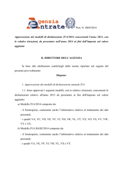 Provvedimento del 15 gennaio 2014