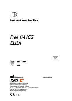 Free &beta;-HCG ELISA - DRG Diagnostics GmbH