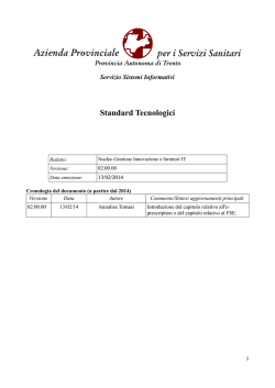 Standard Tecnologici in Informatica - APSS
