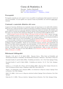 Corso di Statistica A