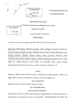 N. 03464/2014 REG.PROV.CAU. l 2 &Agrave;BQ. 28&icirc;4