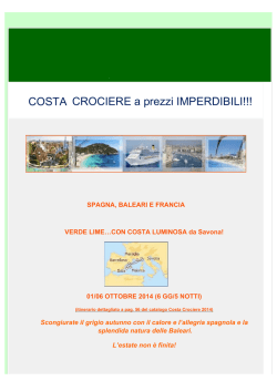 COSTA CROCIERE a prezzi IMPERDIBILI!!!