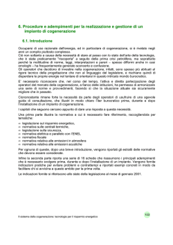 6. Procedure e adempimenti per la realizzazione