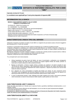 deposito di risparmio vincolato per 6 anni "abc"