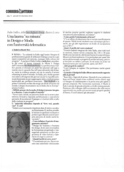 Articolo Corriere di Viterbo - Università Telematica San Raffaele