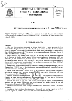 Settore VJ[ - SERVlIZIO III - Randagismo-
