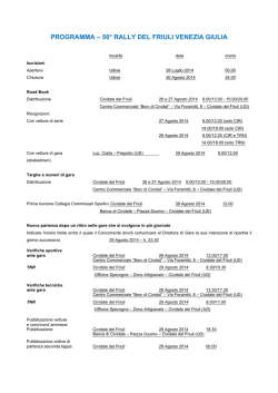 A14 Programmi - Rally Alpi Orientali