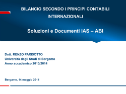 SOLUZIONI IAS ABI - Università degli studi di Bergamo