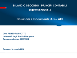 SOLUZIONI IAS ABI - Universit&agrave; degli studi di Bergamo
