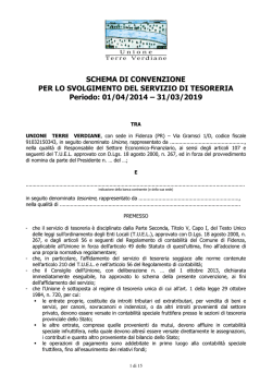 ABI-ANCI Modello di convenzione per servizio di tesoreria