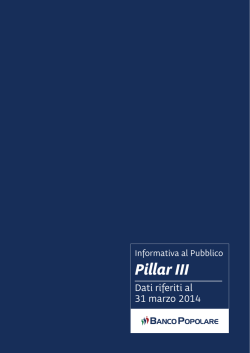 Dati riferiti al 31 marzo 2014