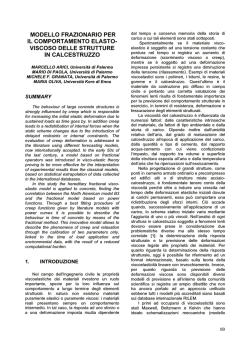 modello frazionario per il comportamento elasto