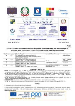 Elenco ditte ammesse - Istituto L. Vanvitelli