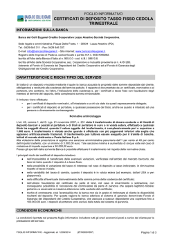 certificati di deposito tasso fisso cedola trimestrale