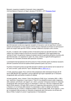 banca responsabile Arbitrato Bancario Finanziario