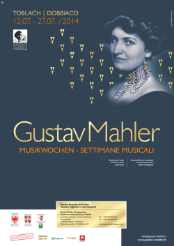 Settimane Musicali Gustav Mahler