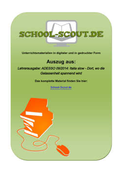 Italia slow - Dort, wo die Gelassenheit spannend wird - School