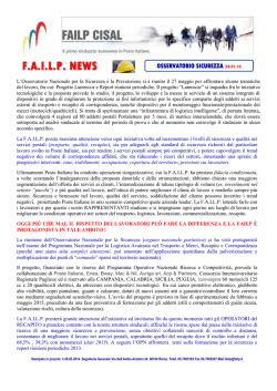 Osservatorio Paritetico Sicurezza 27 Maggio 2014