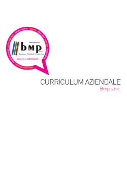 cv aziendale - BMP AdVertiSing | Grafica, Volantini, Flyer, Brochure