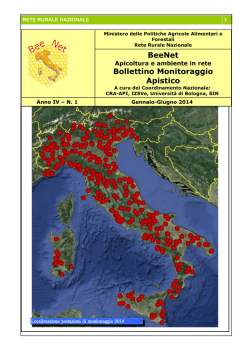 BeeNet Bollettino Monitoraggio Apistico - CRA-API