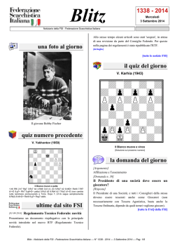 Blitz 1338 - 2014 - Federazione Scacchistica Italiana