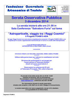 Serata Osservativa Pubblica