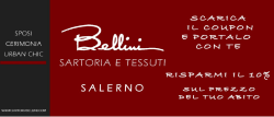 coupon 2015 - Sartoria Bellini