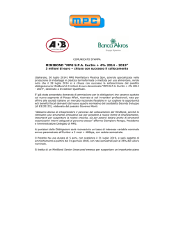 Comunicato Stampa