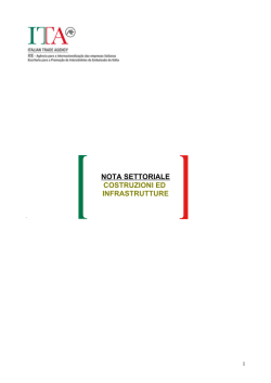 Nota di mercato: costruzioni ed infrastrutture