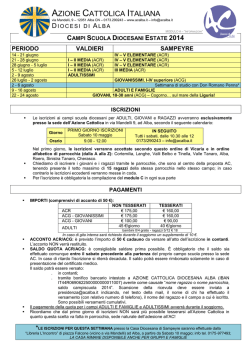 informazioni e iscrizioni