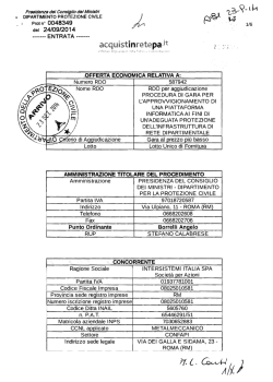Offerta Economica Intersistemi spa RDO 587942