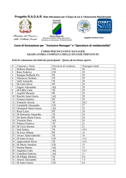 Scarica qui la graduatoria completa