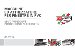 MACCHINE ED ATTREZZATURE PER FINESTRE IN PVC