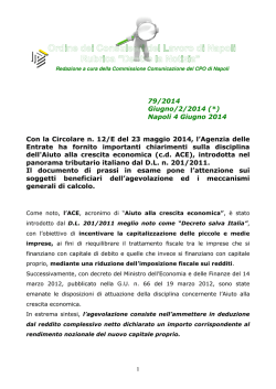 N° 79/2014 - Ordine CDL Napoli
